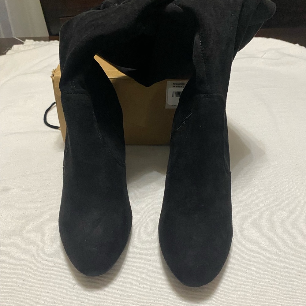 Vepose Black Over the Knee Boots for Women